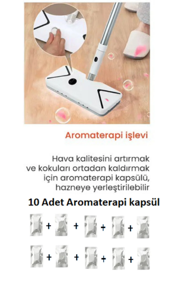 Çok Fonksiyonlu Buharlı Temizleyici Aromaterapi Kokulu Kapsül