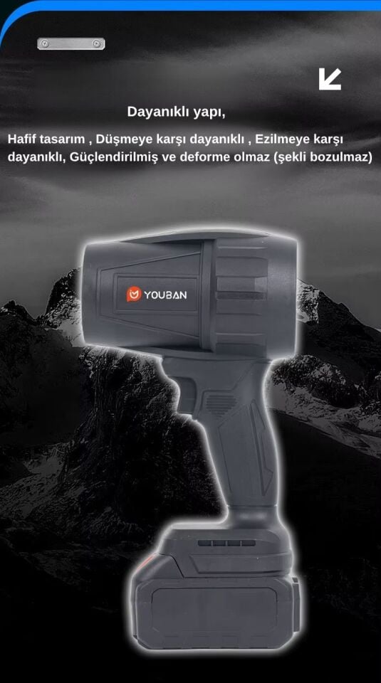 Youban XP-3815 Dryflow Hava Üfleyici Fan, Yaprak Üfleme, Araba ,cam ,su Lekeleri Kurulama Fanı Makinesi